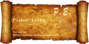 Pieber Erika névjegykártya